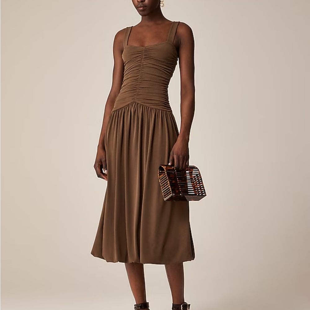 J. Crew Brown Midi Dress